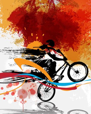 BMX, sport illustration  clipart