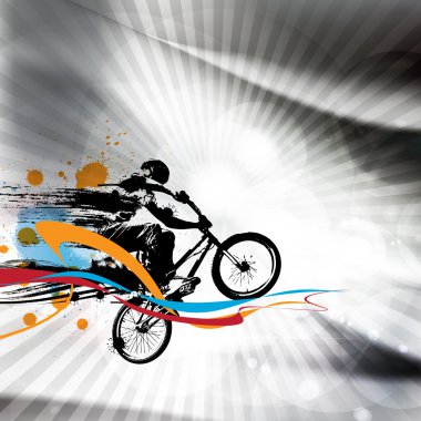 BMX, spor illüstrasyon 