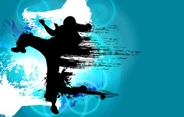 Karate illüstrasyon spor arka plan