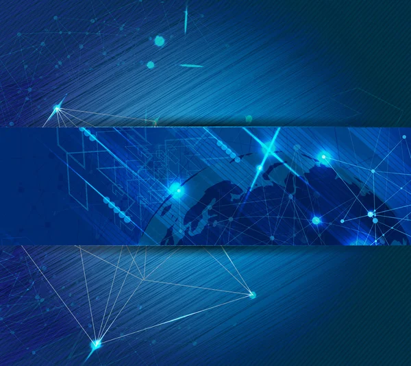 Banner Netzwerk Technologie Hintergrund — Stockfoto