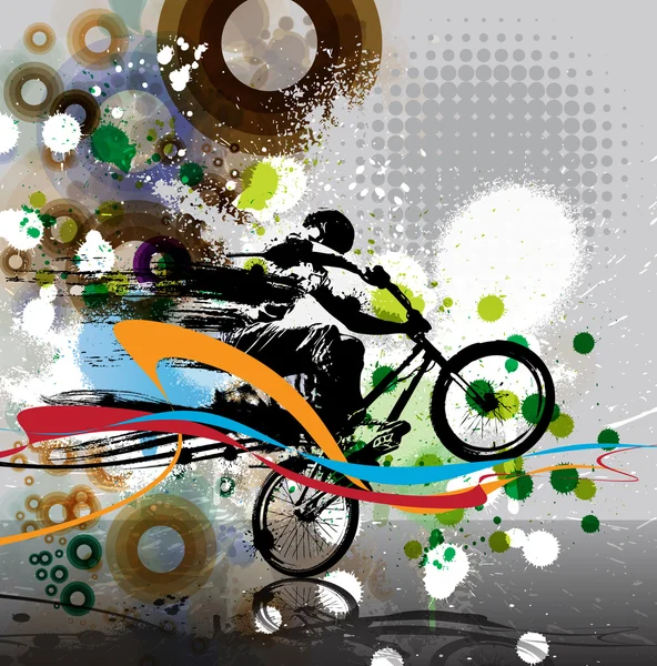 BMX motociclista deporte ilustración — Foto de Stock