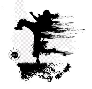 Karate spor illüstrasyon