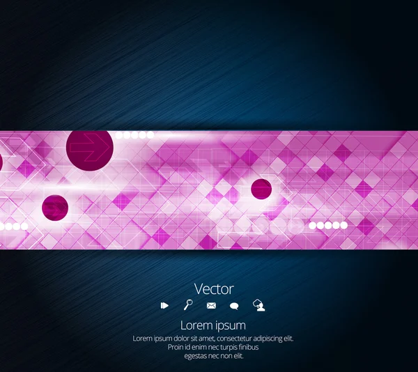 Design banner teknik bakgrund — Stock vektor
