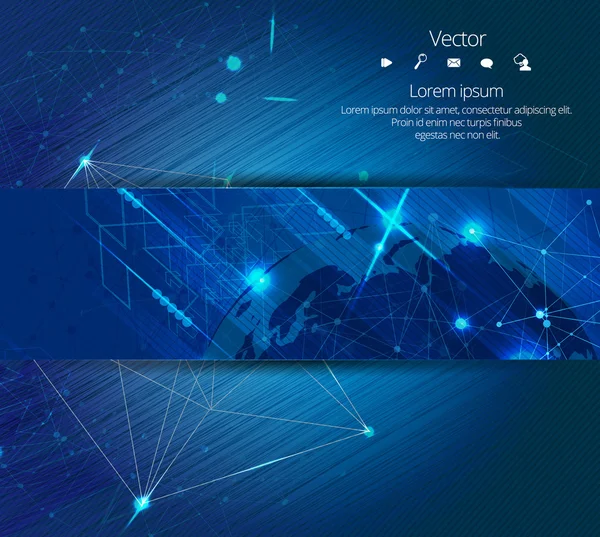 Banner network technology bakgrund — Stock vektor