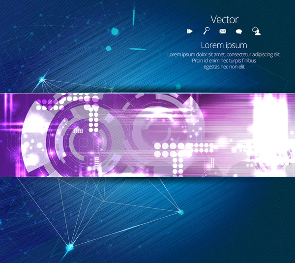 Design banner technology background — Stock Vector