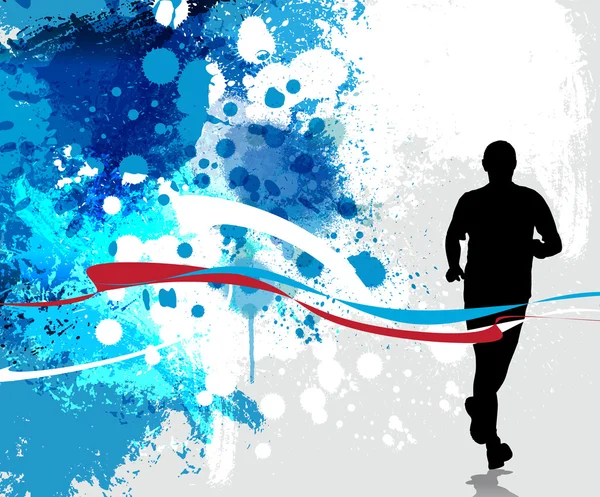 Illustration coureur sportif — Image vectorielle