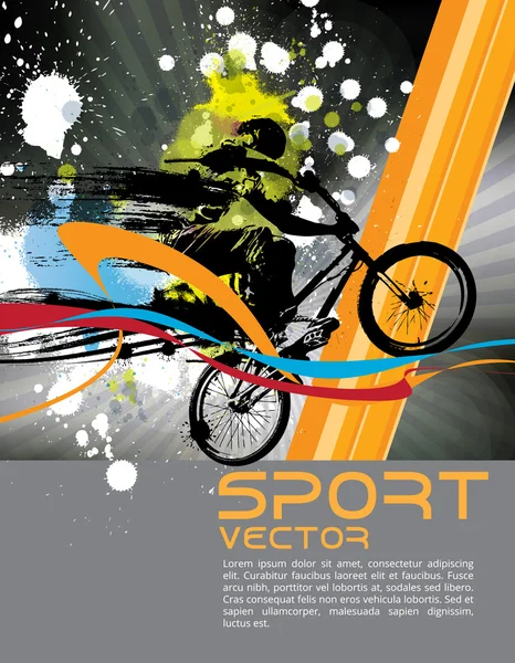 BMX motociclista ilustração — Vetor de Stock