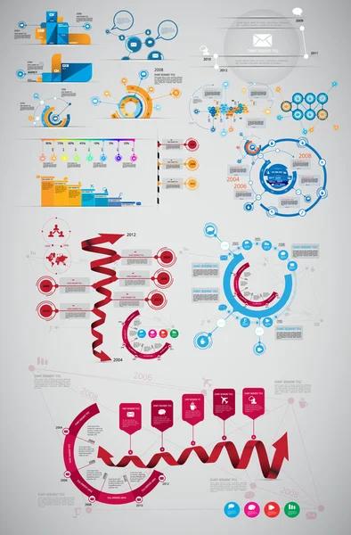 Sammlung von Design-Vorlagen für Infografik — Stockvektor
