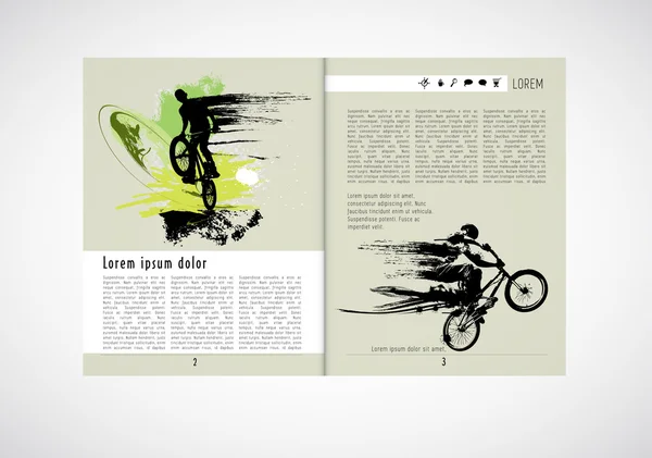 Lay-out tijdschrift achtergrond — Stockvector