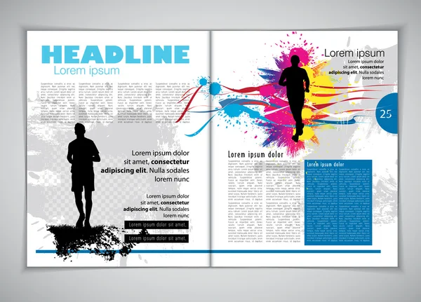 Layout press magazine — Stock Vector