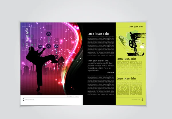 Illustration Magazin-Layout — Stockvektor