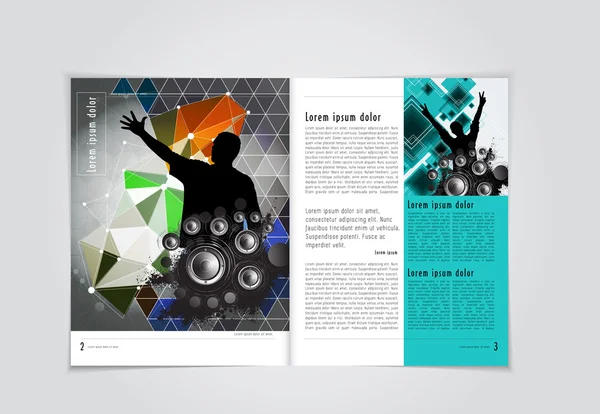 Ilustración revista Layout — Vector de stock