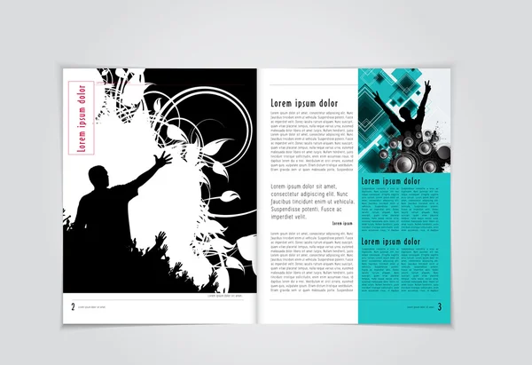 Illustrazione rivista Layout — Vettoriale Stock