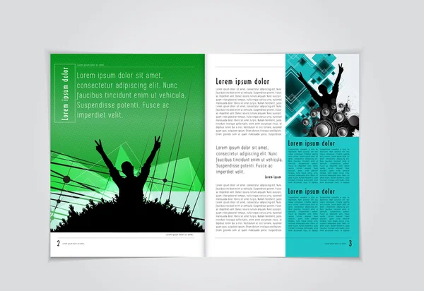 Illustrazione rivista Layout — Vettoriale Stock