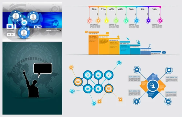 Modelo de negócio infográfico — Vetor de Stock