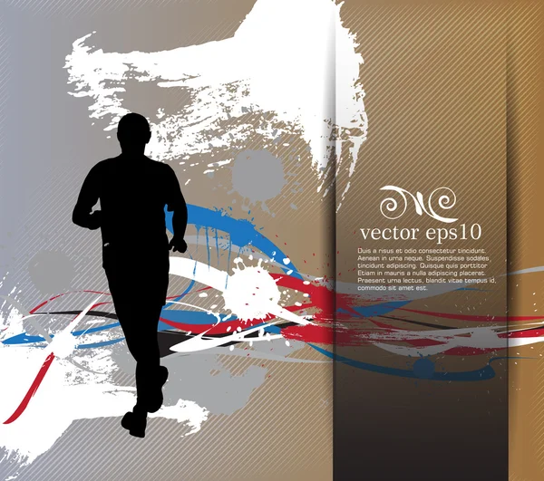 Sport runner background — Stock Vector