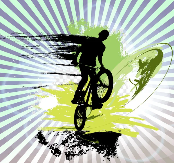 BMX cyclist illustration — Stock Vector