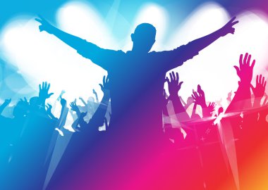 insanlar dans ile müzik arka plan