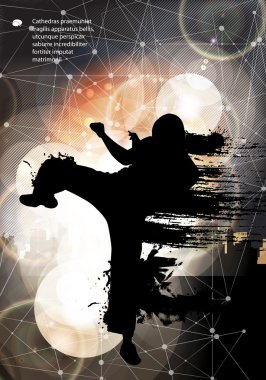 Karate resimde arka plan 