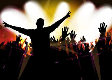 insanlar dans ile müzik arka plan