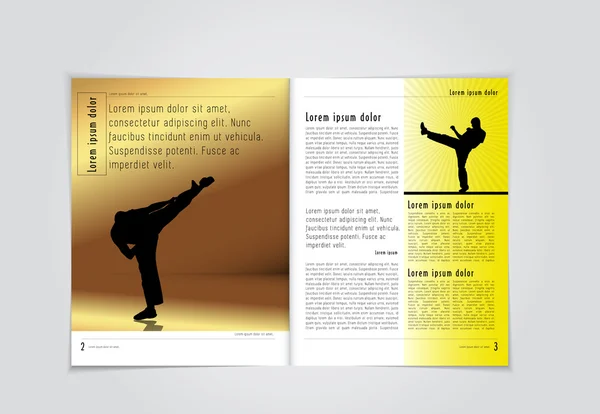 Lay-out tijdschrift Illustratie — Stockvector