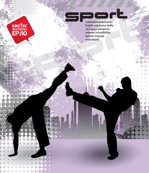 Martial art, sport achtergrond — Stockvector