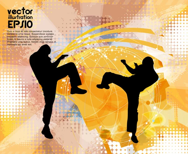 Karate sport illusztráció — Stock Vector