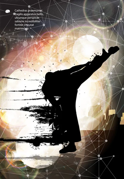 Karate Illustration Hintergrund — Stockvektor