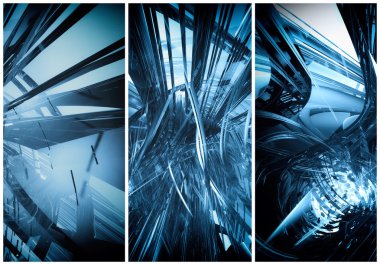 3D render, fütüristik arka plan afiş için