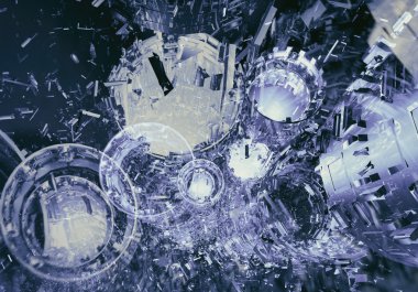 3D render, fütüristik arka plan 