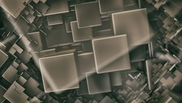 3D-återgivning av abstrakt bakgrund med kuber — Stockfoto