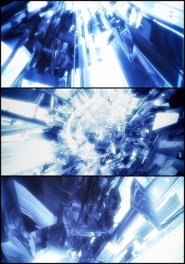 3D render, fütüristik arka plan afiş için 