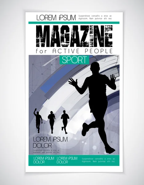 Magazine de couverture sportive — Image vectorielle