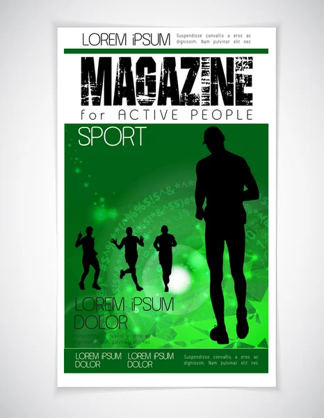 Sport cover magazine — Stock Vector