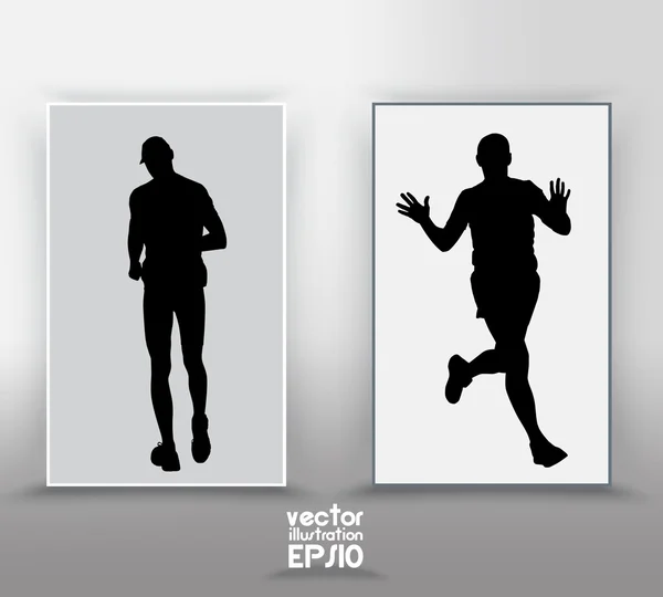 Ilustración de corredores deportivos — Archivo Imágenes Vectoriales