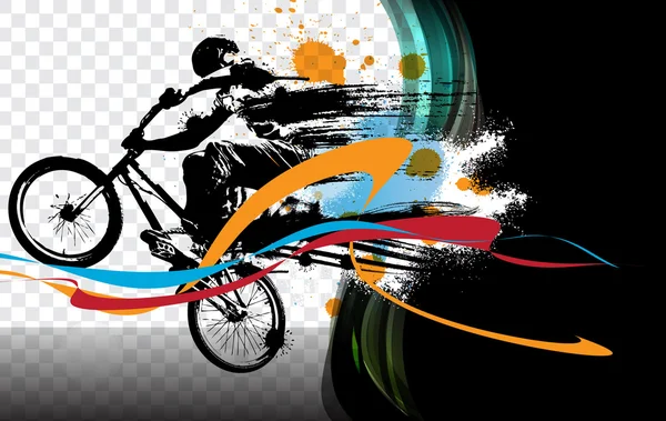 Illustration of bmx rider — Stock Photo, Image