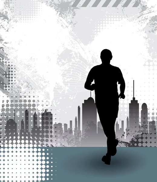 Maratona, illustrazione sportiva — Foto Stock