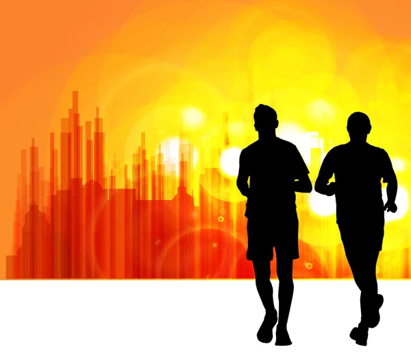 Marathon, sport illustration — Stockfoto