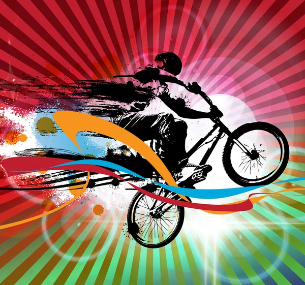 Illustration of bmx rider — Stock Photo, Image