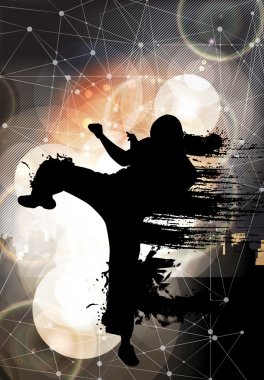 Karate spor illüstrasyon