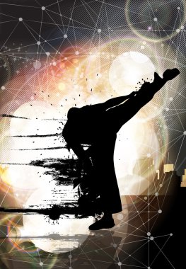 Karate spor illüstrasyon