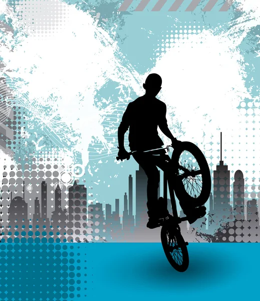 BMX rider ilustracja — Zdjęcie stockowe