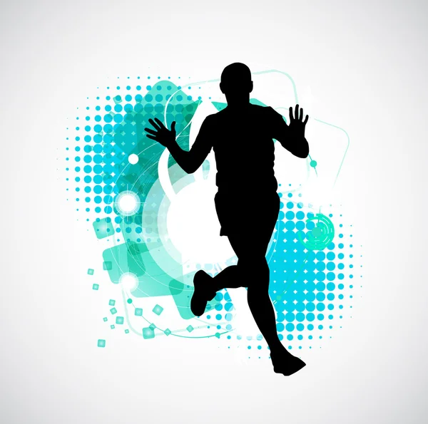 Jogger, sport illustratie — Stockfoto
