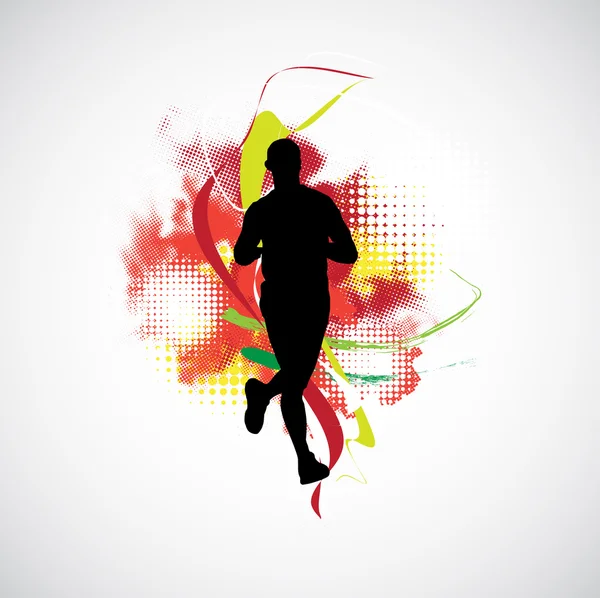Koşucu, spor illüstrasyon — Stok fotoğraf