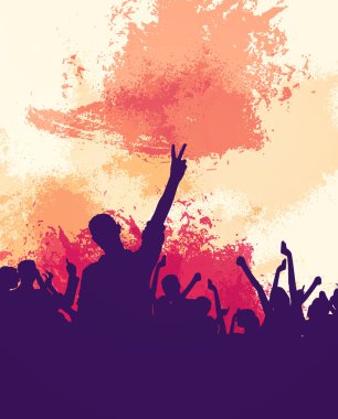 insanlar dans ile arka plan