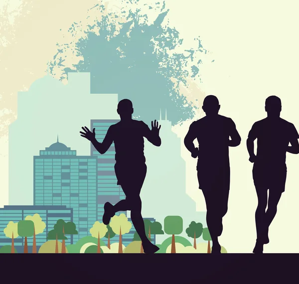 Illustrazione maratoneti — Foto Stock