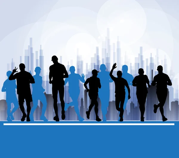 Menschen rennen. Sport-Illustration — Stockfoto