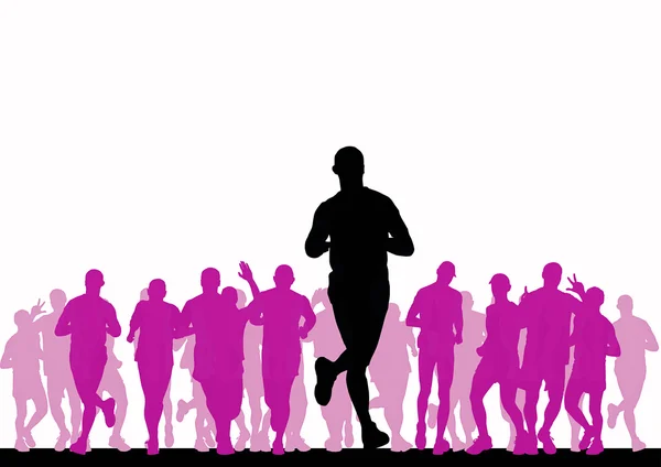 Az emberek futás. Sport illusztráció — Stock Fotó