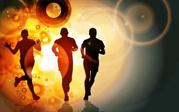 Lidé běží. Sportovní ilustrace — Stock fotografie