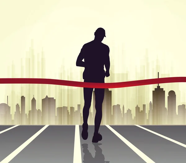 Marathon runner illustration — Stock Photo, Image